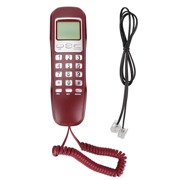 Sladdtelefon med återuppringningsfunktion LCD-skärm Liten sladdtelefon för hemmakontor