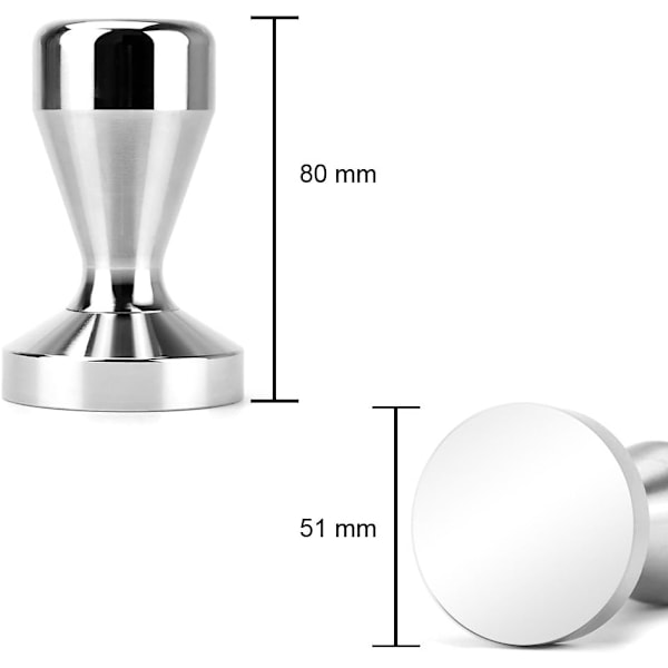 51mm Svart Kaffetamper, Svart Espressotamper 51mm, Tamper 51mm 2 tommer