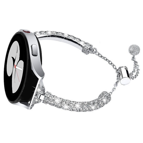 20mm ur til Samsung Galaxy Watch6 40mm 44mm/Watch6 Classic 43mm 47mm/ Watch 4/5 40mm 44mm Silver