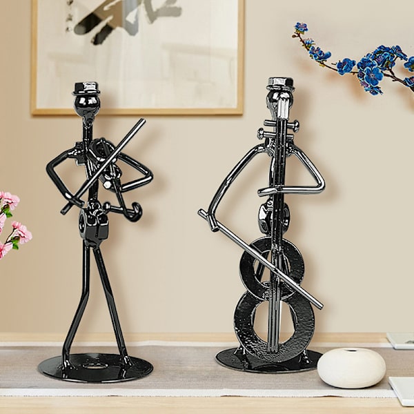 Metallmusiker Gitarrist Statue Musikinstrument Little I F