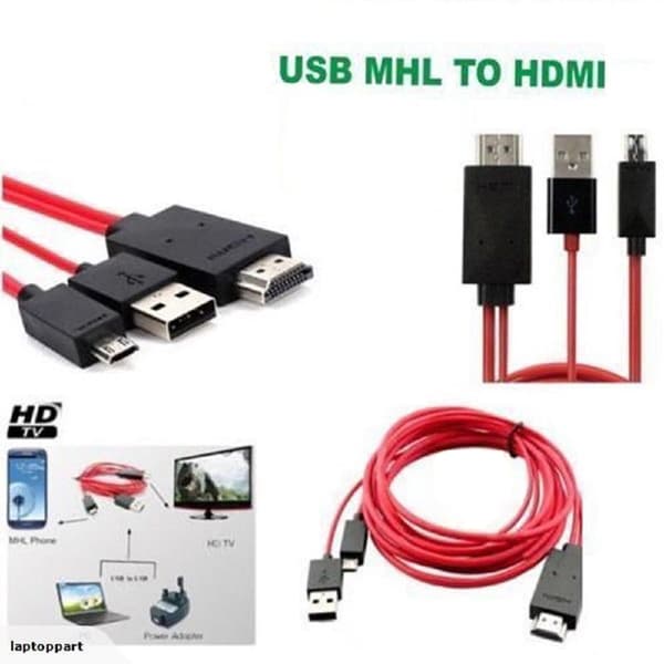 Micro USB til HDMI 1080P HD TV-kabeladapter til Android-telefoner Black
