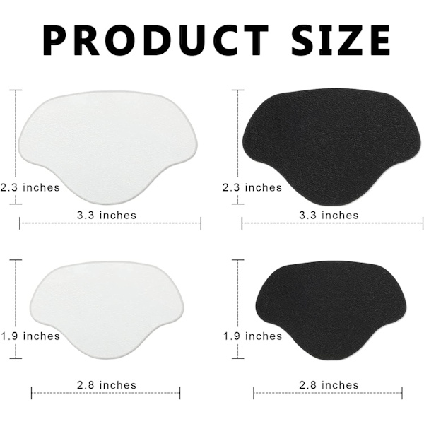 Sportskor med hål och mesh-reparation, sko-lappar med självhäftande hälplåster för att förhindra att de faller av vita white 4 pcs