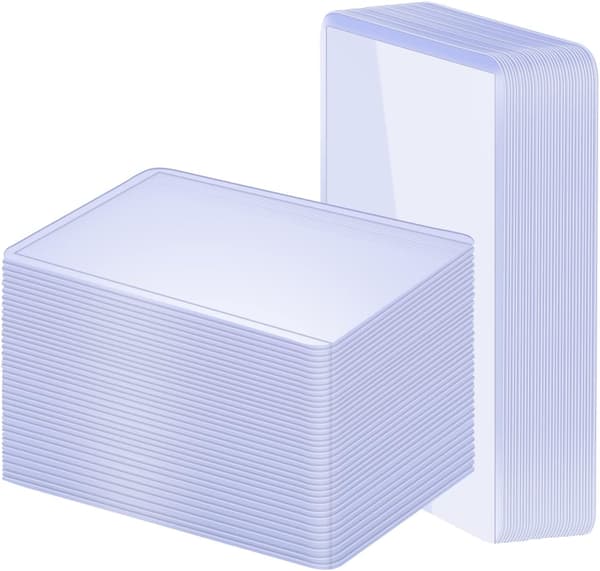 100-pak 3\"x4\" hårde plastkortsleeves Top loader til kort,