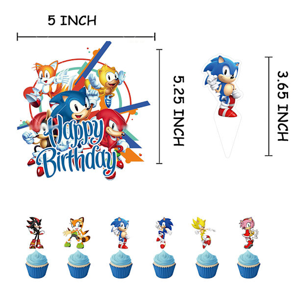Sonic the Hedgehog bursdag ballongsett