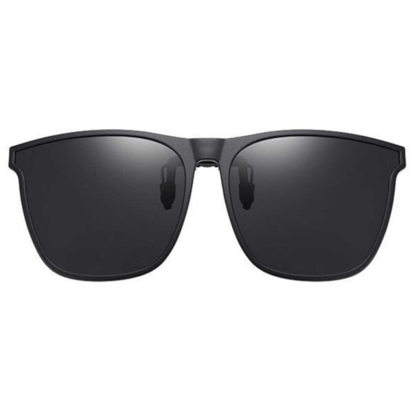 Clip-on Sunglasses - Attach to existing Glasses - Black black