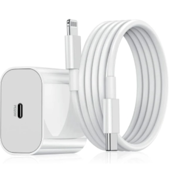 25W USB-C hurtiglader med kabel for iPhone