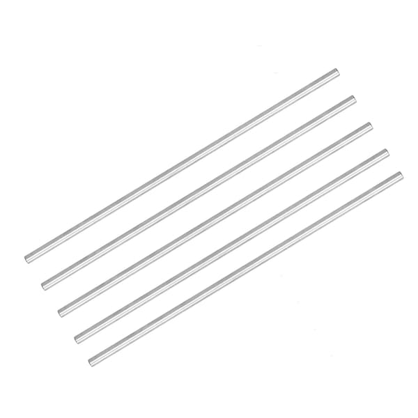 5 Bar Rustfrit Stål Rund Lige Aksel Stang 6mm Robot Legetøj Tilbehørssæt DIY4100-0006-0300