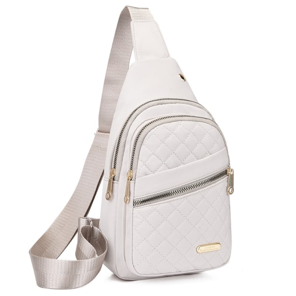 Liten Sling Ryggsäck Kvinnor Väst Väska Casual Messenger Väska Resa Liten Aktetaske Väska vit-WELLNGS white