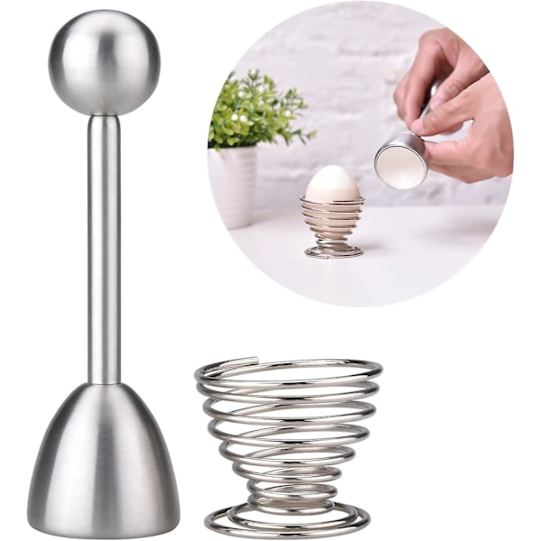 Egg topper with egg cup Egg opener, Egg Cutter Cracker Stainless steel, 14cm