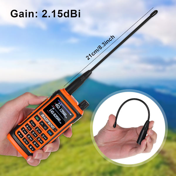 1/2/3 UHF/VHF med trådlös frekvenskopiering Handhållen skinka radio GUL