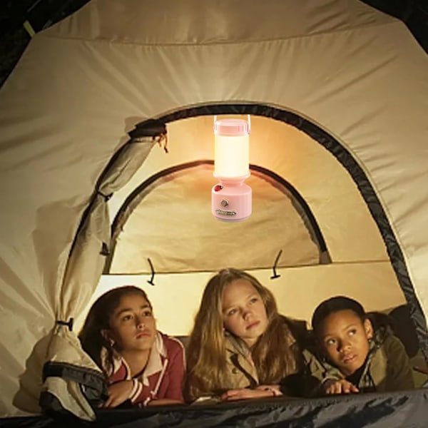 Genopladelig teltlampe - Campinglanterne, hængelampe | Kompakt LED-lys med USB-opladning og krog