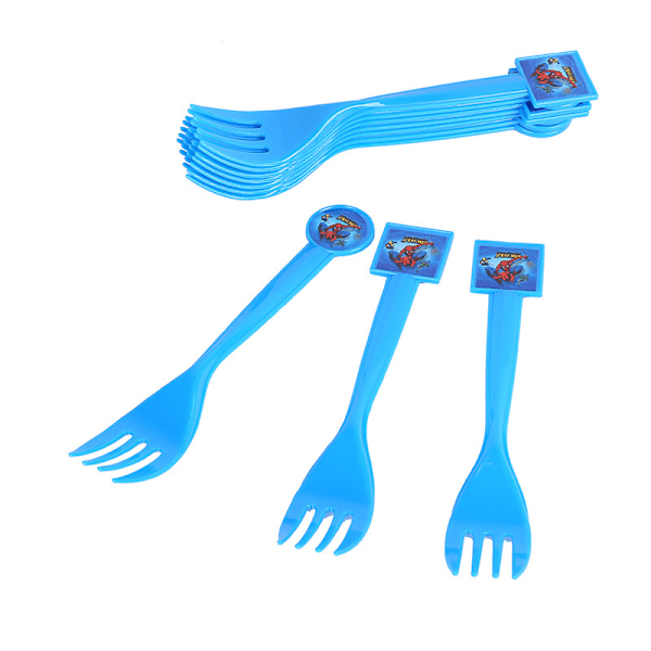 Spider-Man-tema födelsedagsfest dekoration tillbehör pojke present Spider-Man gafflar 10 st Spider-Man Forks 10pcs