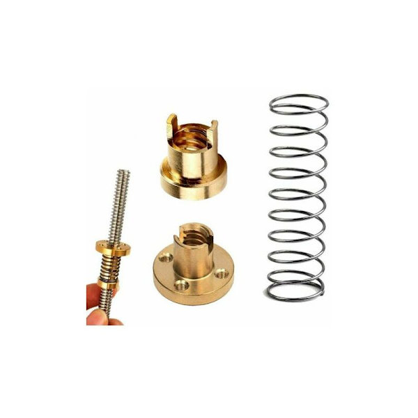 T8 Anti-Backlash Fjädermutter Eliminerad Delad Mutter för 3D-skrivare CNC-maskin 8mm Acme gängstång (3st) CHAM
