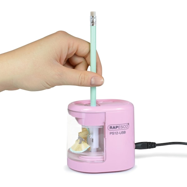 USB-elektrisk blyantspidser, pink farve