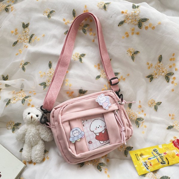 Kawaii Taske JK Transparent Taske PINK - spot salg pink