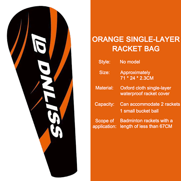 Badmintonracketfodral Bärbart Fodral Racketöverdrag 1#
