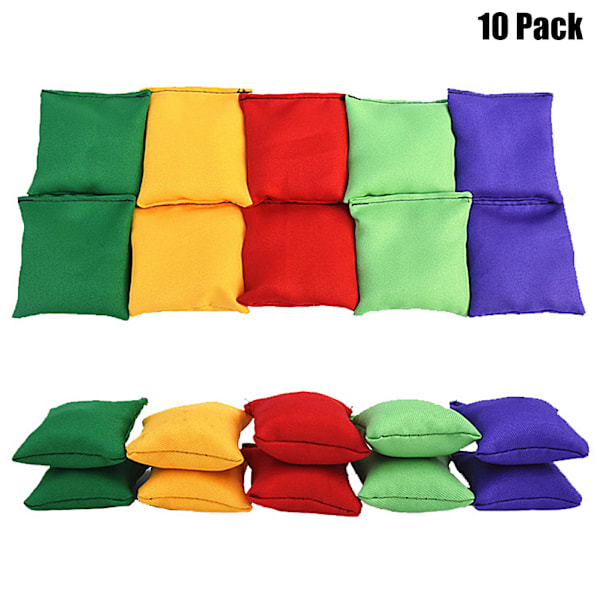 10 Pcs Nylon Fun Sports Outdoor Family Games Bean Bag Toss Carnival Toys