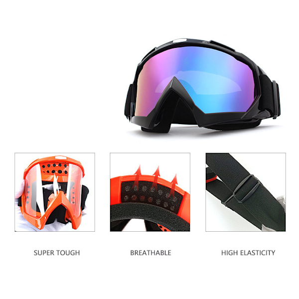 Motocross-lasit Moottoripyörälasit Laskettelulasit orange-purple
