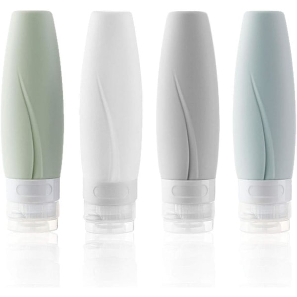 Set of silicone, 4 refillable and squeezable (60 ml)