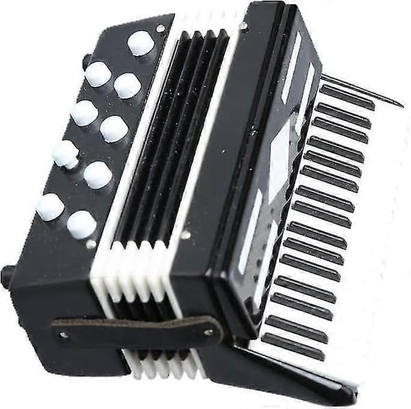 Miniature Harmonika Med Etui Mini Musikinstrument Replika Samlerobjekt