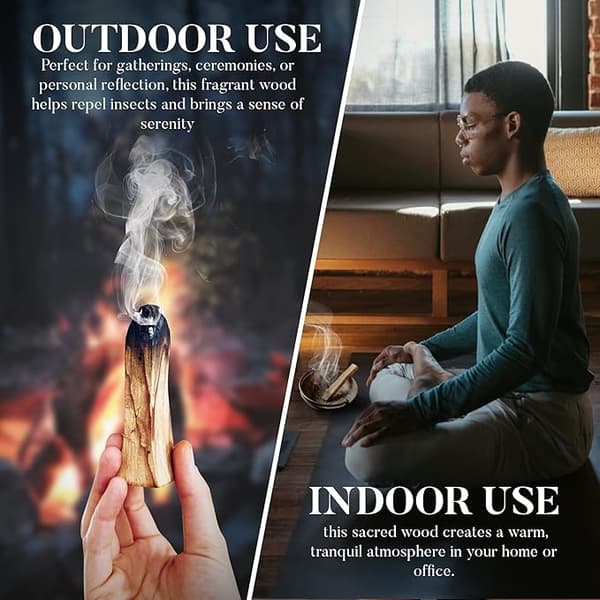 Naturlig røgelse 50g (4-6 pinde) - Palo Santo røgelsespinde til rensning, aromaterapi og meditation (BT)