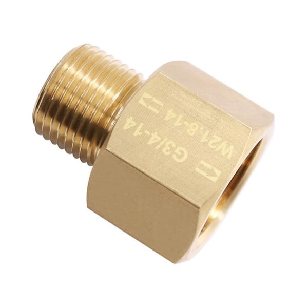 CO2-sylinder strømtråd konverterer adapter match Quooker Cube Tank hunn G3/4 til hann W21.8