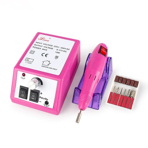 Professional Nail Rig 20000rpm with 6 Attachments Powerful Quiet Vibration Free Electric Nail Polish/Acrylic/Cutic Strip Remover Set