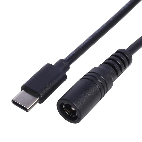 Type-C - DC-virtajohto 5V DC 5,5 x 2,1 mm Naaras USB-C-liittimeen Latauskaapeli [qb]