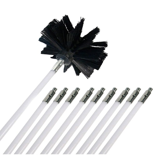 Harjapäät savupiipun puhdistaja 9XRODS JA 1XHARJA 9xRods and 1xBrush