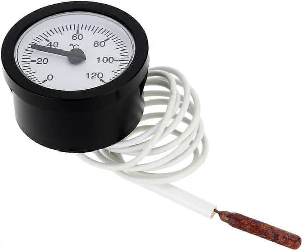 Kapillærtermometer med 1m sensor 0-120C for måling av flytende vann (bt)