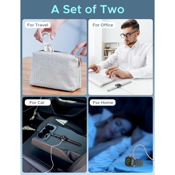 Magnetisk Trådløs USB A Hurtiglader for Apple Watch