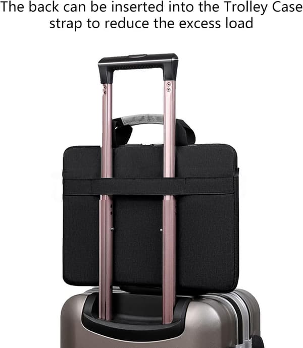 Klassisk Laptopväska, Slim Briefcase, Vattenresistent, Skumvadderad, Anti-kollisionsskydd, 15,6 tum [BT]