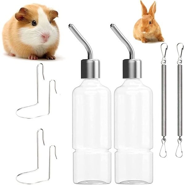 Hamster Vandflaske, 180ml Vanddispenser til Små Dyr, Kanin Vandfeeder, Kanin Hængende Vandfontænedispenser, til Små Kæledyr