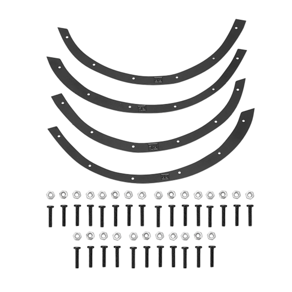 RC Hjul Sidebeskyttelse Simulering Rustfrit Metal Dekoration Strip Hjul Øjenbryn til Traxxas 1/10 RC Bil 4stk Sort