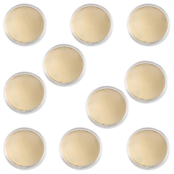 10 stk Blanke Mynter for Gravering, 40 mm i Diameter med Akrylbeskyttelsesboks (messing)