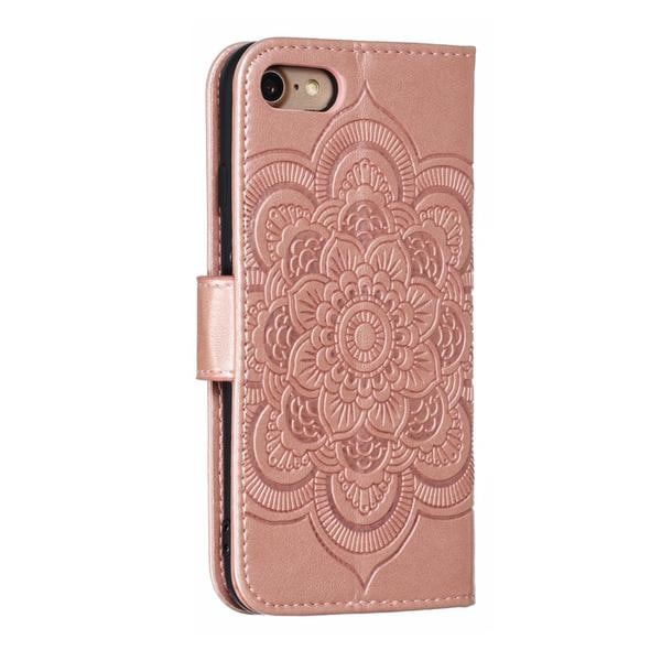 iPhone 7/8/SE (2020/2022) - Mandala Lommebok Etui - Rose Gold Rose Gold Rose gold Rose gold