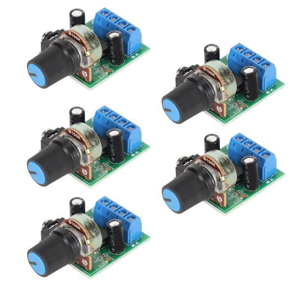 MH 5PCS LM386 Förstärkarmodul Mini 0,5W till 10W Högtalare DC 3V till 12V Ljudförstärkarmodul för Högtalare