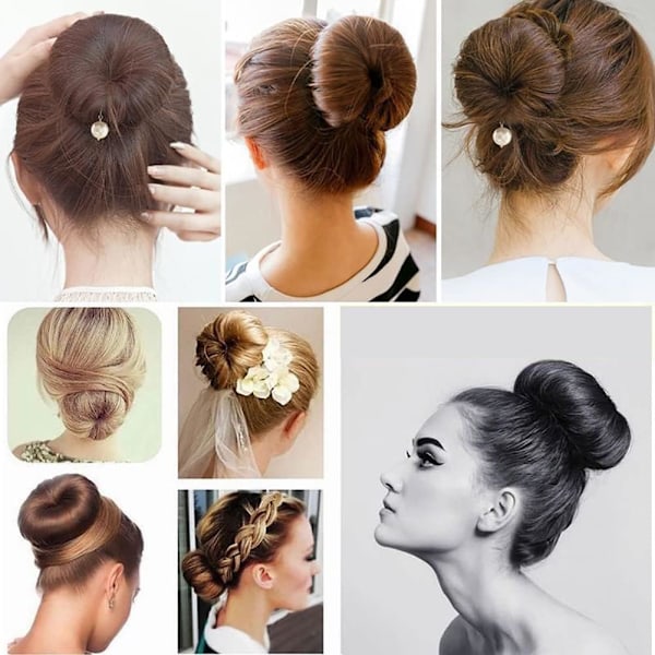 2 stk Donut Bun Maker, Twist Bun, for headband Magic Chignon hår