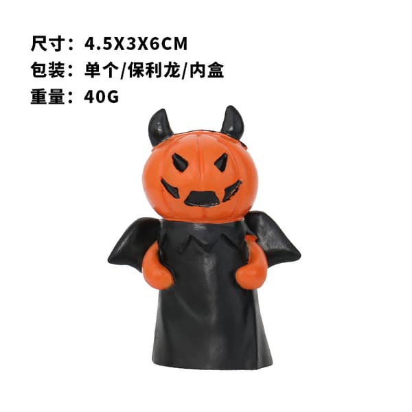 Sødt Jack-O-Lantern Harpiks Figur Sæt, Halloween Bordpynt med 4 Designs til Fest og Hjem Devil