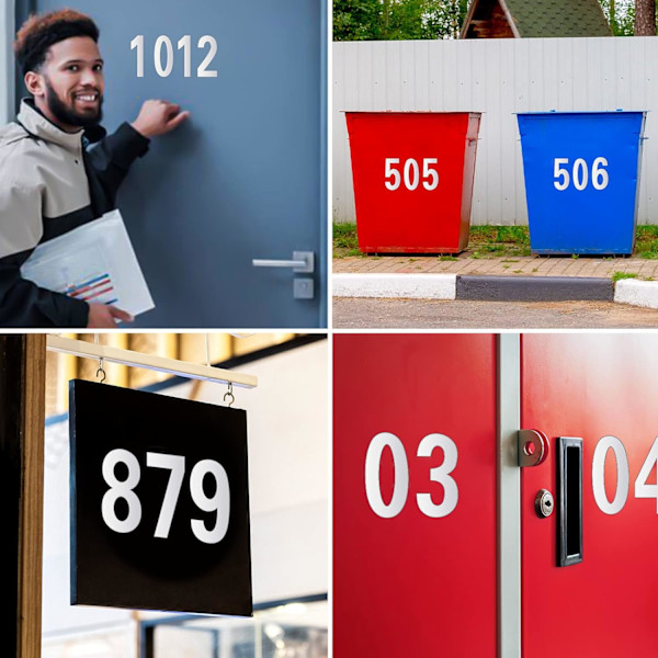 Heijastavat postilaatikon numerotarrat - Vedenpitävät vinyylinumerot