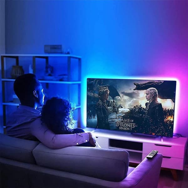 LED Strip RGB 5050 20m 65.6ft Ekstra Lang 44 Taster