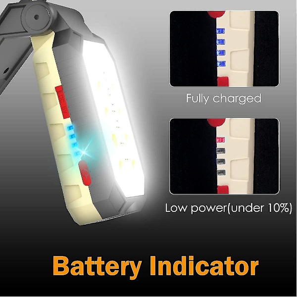 Bærbar LED-flomlys 1500 lumen 4800mah 30w Oppladbar LED-lykt Bærbar lykt med USB