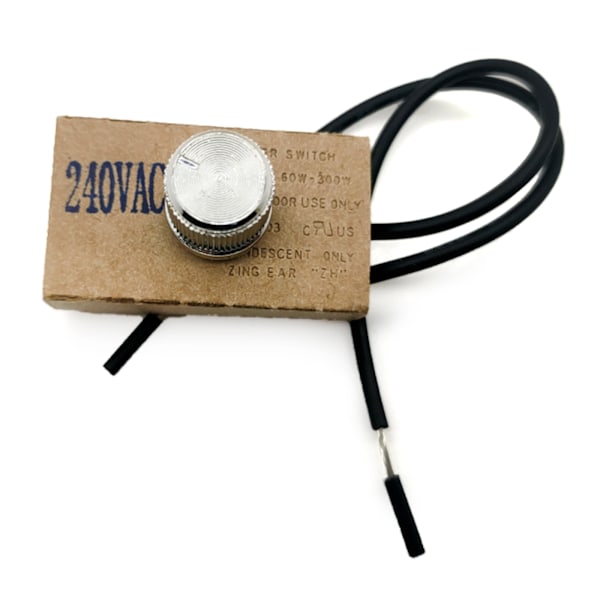 120V/240VAC 300W Lampe Rotasjonsdimmerskive På/Av Bryter Hastighetsregulator LED Trinnløs Dimmerbryter Utskifting Reparasjon 0.03 240V