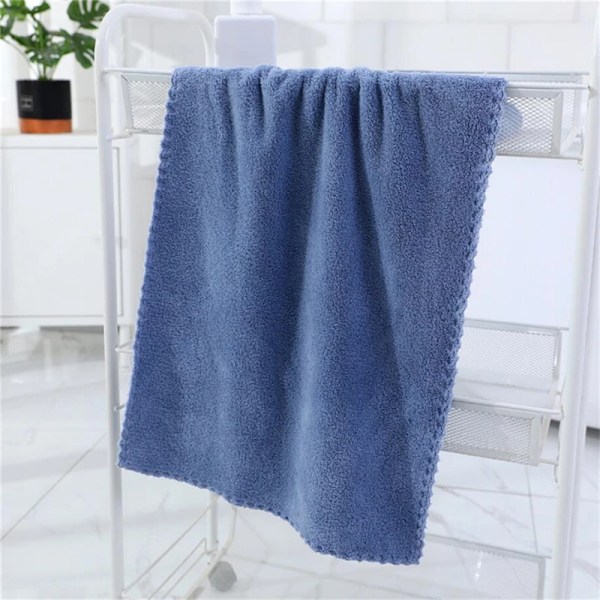Superabsorberende badehåndklæder til voksne, store håndklæder, badeværelse, kropsspa, sportshåndklæder, luksushåndklæder i mikrofiber, gråblå gray blue 60x30cm