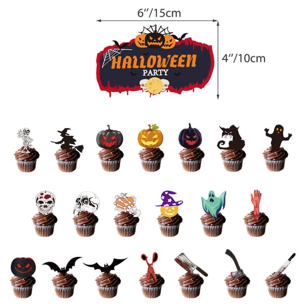 37 Dele Halloween Dekorationssæt, Halloween Tema Festballoner[qb] H