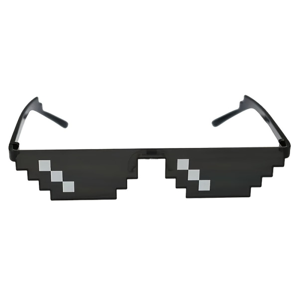 Mosaik solbriller To-dimensionelle Pixel solbriller Tynde Minecraft rammeløse uregelmæssige solbriller C1*3