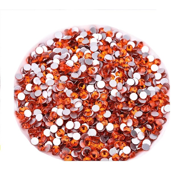 1440 stk. Lim-fikserede Krystal Flatback Rhinestone Glasperler til Neglekunst Håndværksdekorationer Tøj Sko Lt Siam[qb] Lt Siam 1440pcs