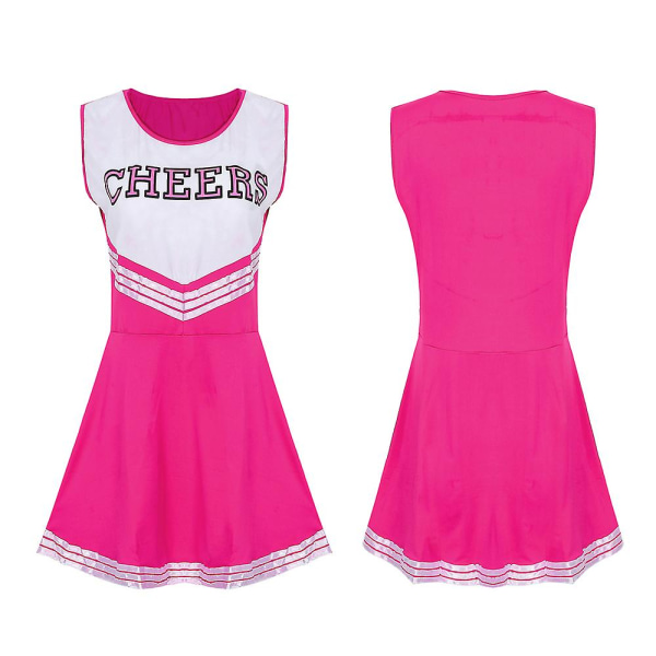 Cheerleading-uniformer i plusstorlek för kvinnor med pom poms Black XS