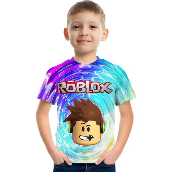 5-9 år barn kortärmade Roblox T-shirt Toppar med printed 150 cm