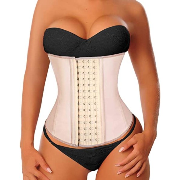 Waist trainer för kvinnor Latex underbyst midjekorsetter Cincher skin L